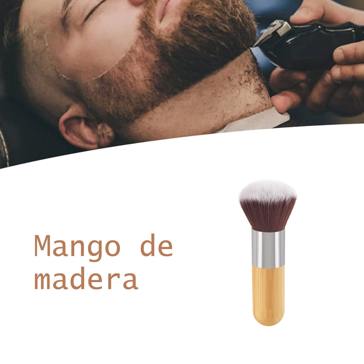 Cepillo afeitar mango madera hombre limpieza Facial alta calidad salón profesional afeitadora