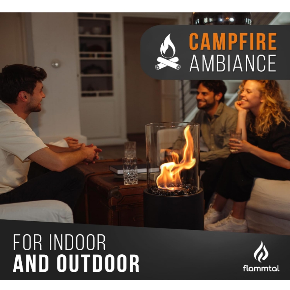 Chimenea grande portátil interior exterior ecológica etanol