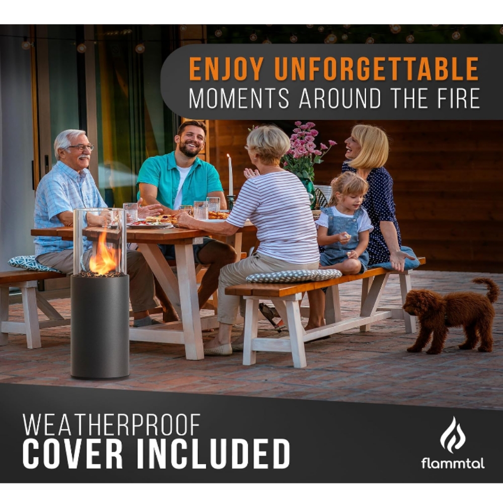 Chimenea grande portátil interior exterior ecológica etanol