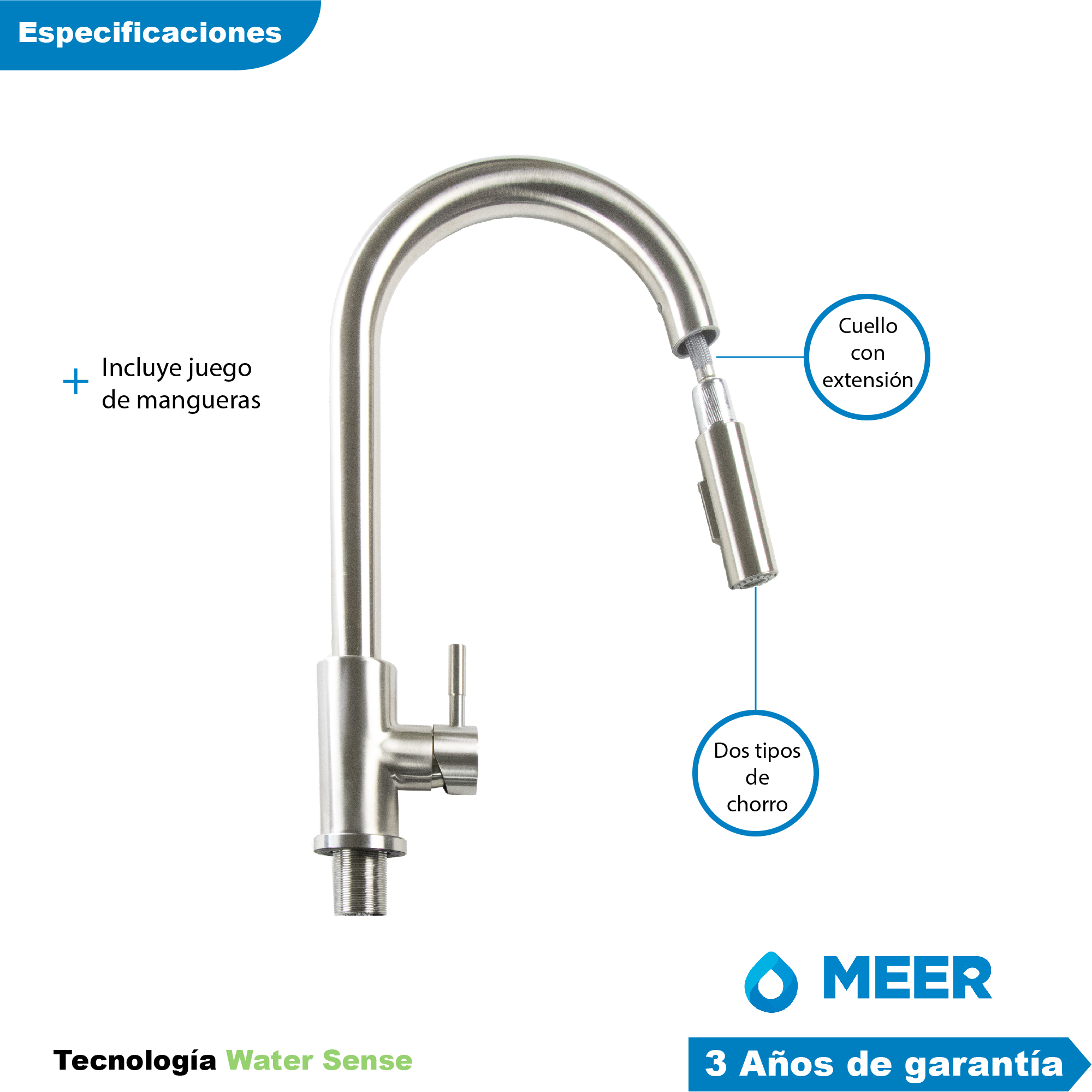 Fregadero de Cocina de Acero Inoxidable con Mezcladora Kit de Instalación y Accesorios de Regalo