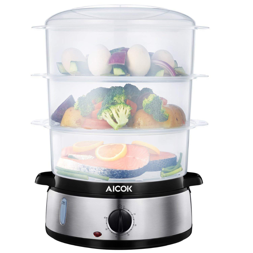 Vaporera Eléctrica Apilable 3 Niveles VE4401 Aicok