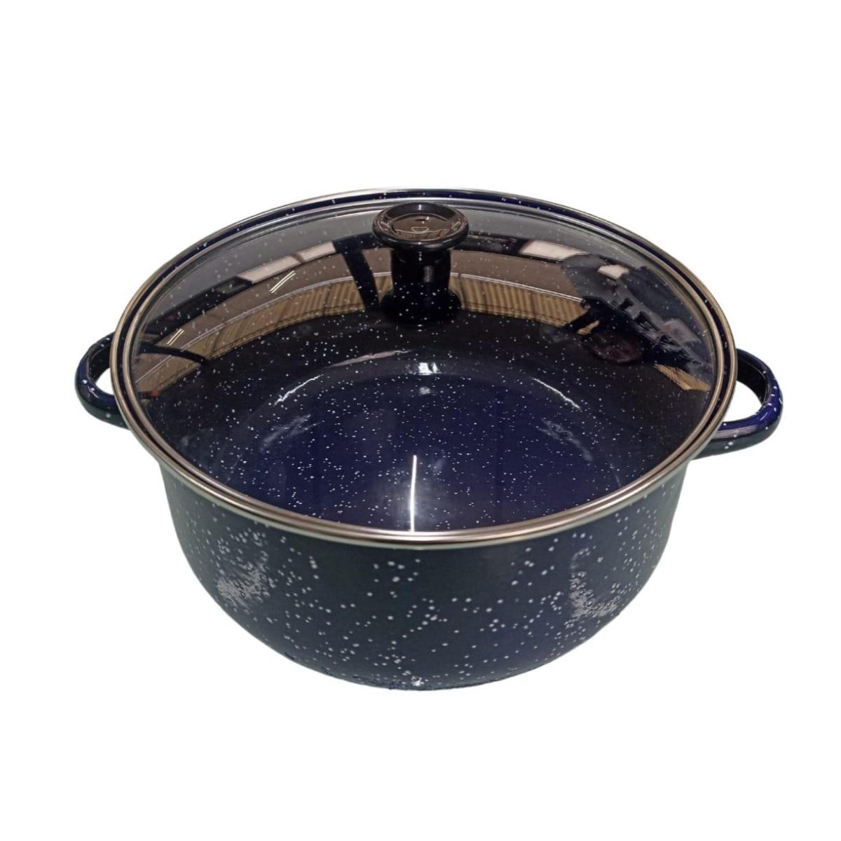 Juego de ollas con tapa de Peltre 10 pz International Azul Shorbull