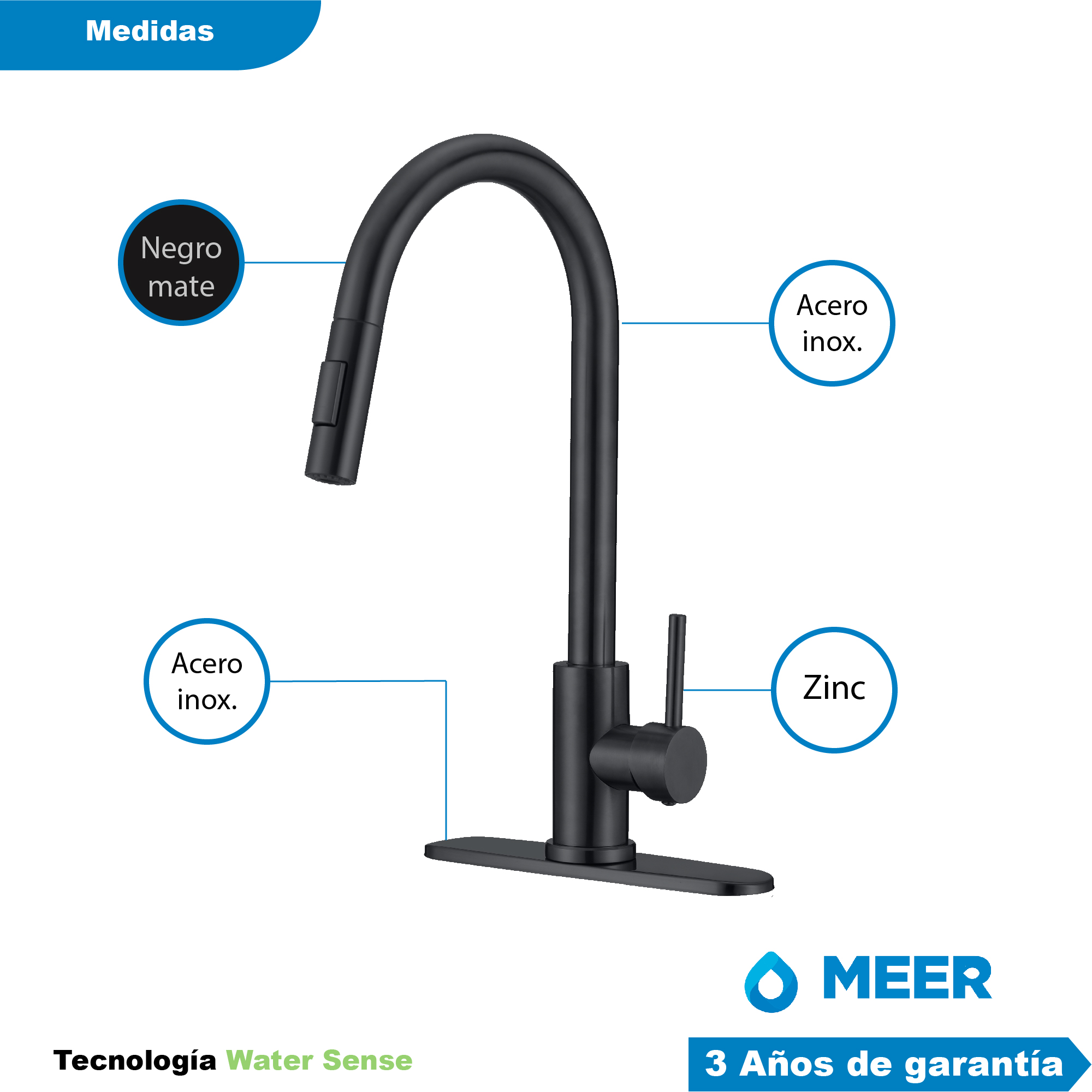 Fregadero de Cocina de Acero Inoxidable + Kit de Instalación y Mezcladora