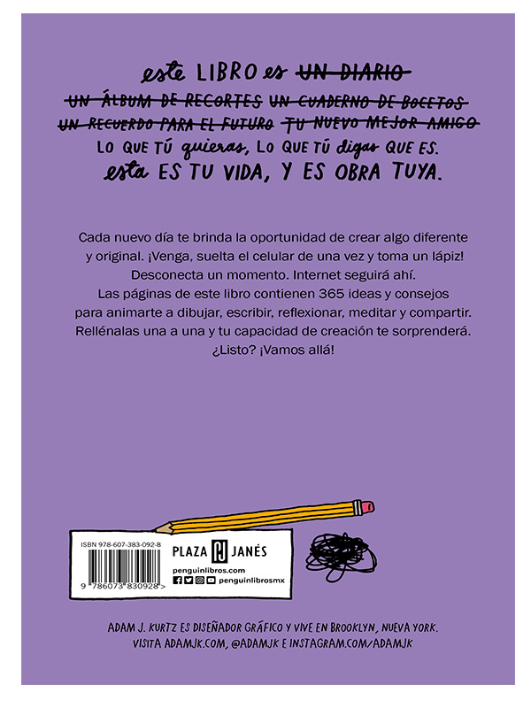 Esto (no) es solo un diario (Edición morada) Autor Adam J. Kurtz