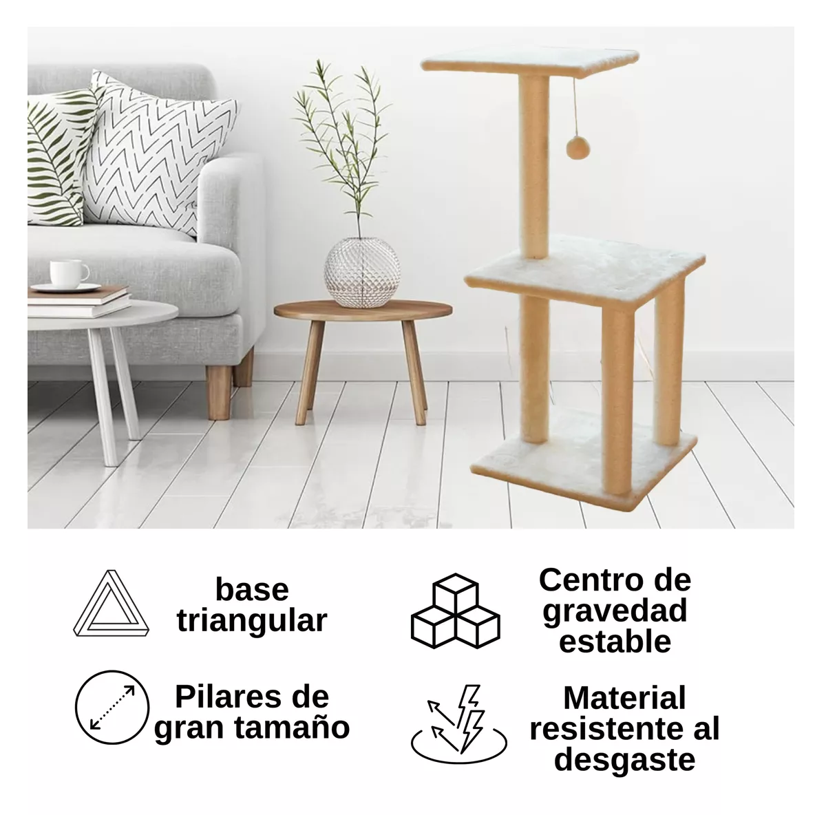 Torre Árbol Rascador Para Gatos Muebles Para Gatos