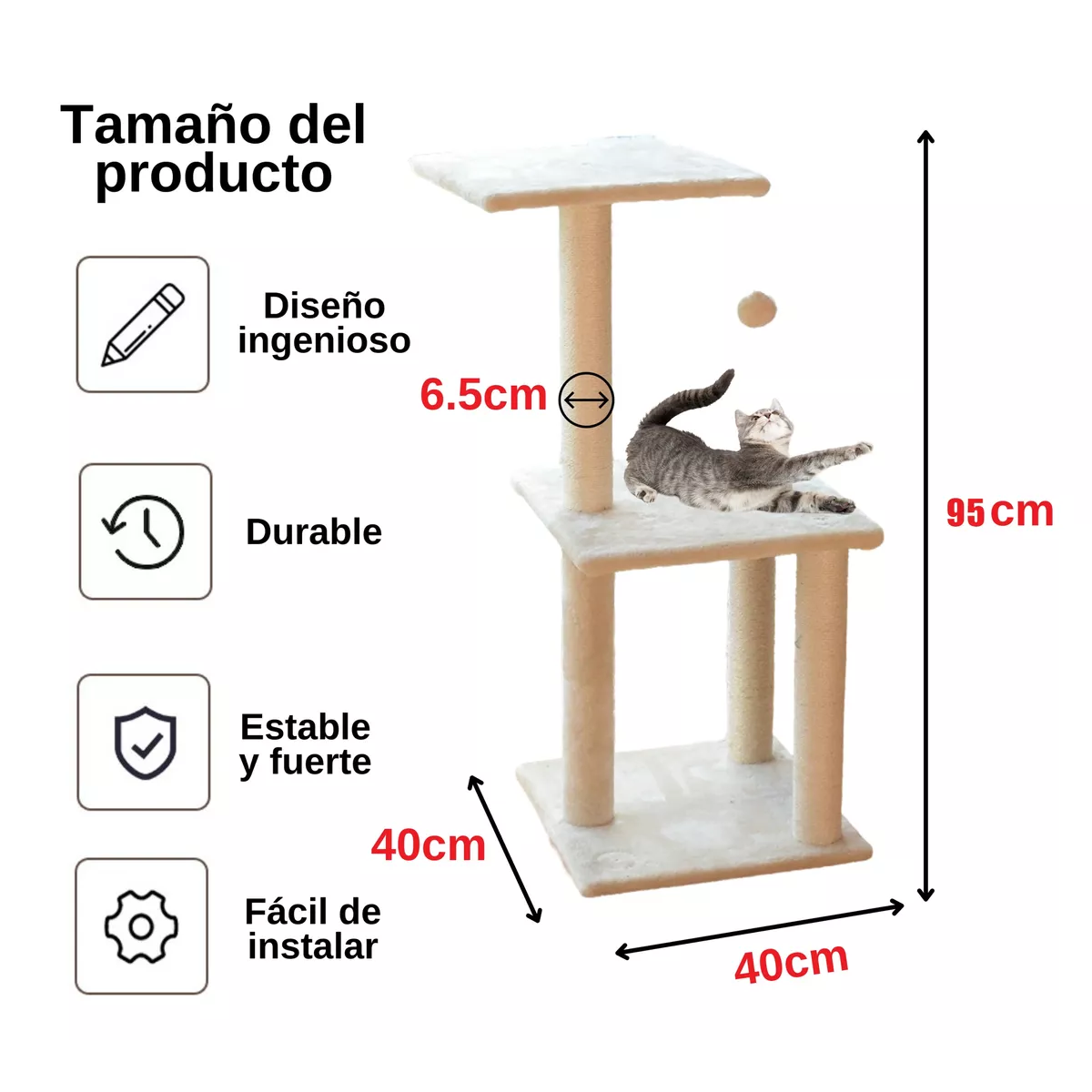Torre Árbol Rascador Para Gatos Muebles Para Gatos