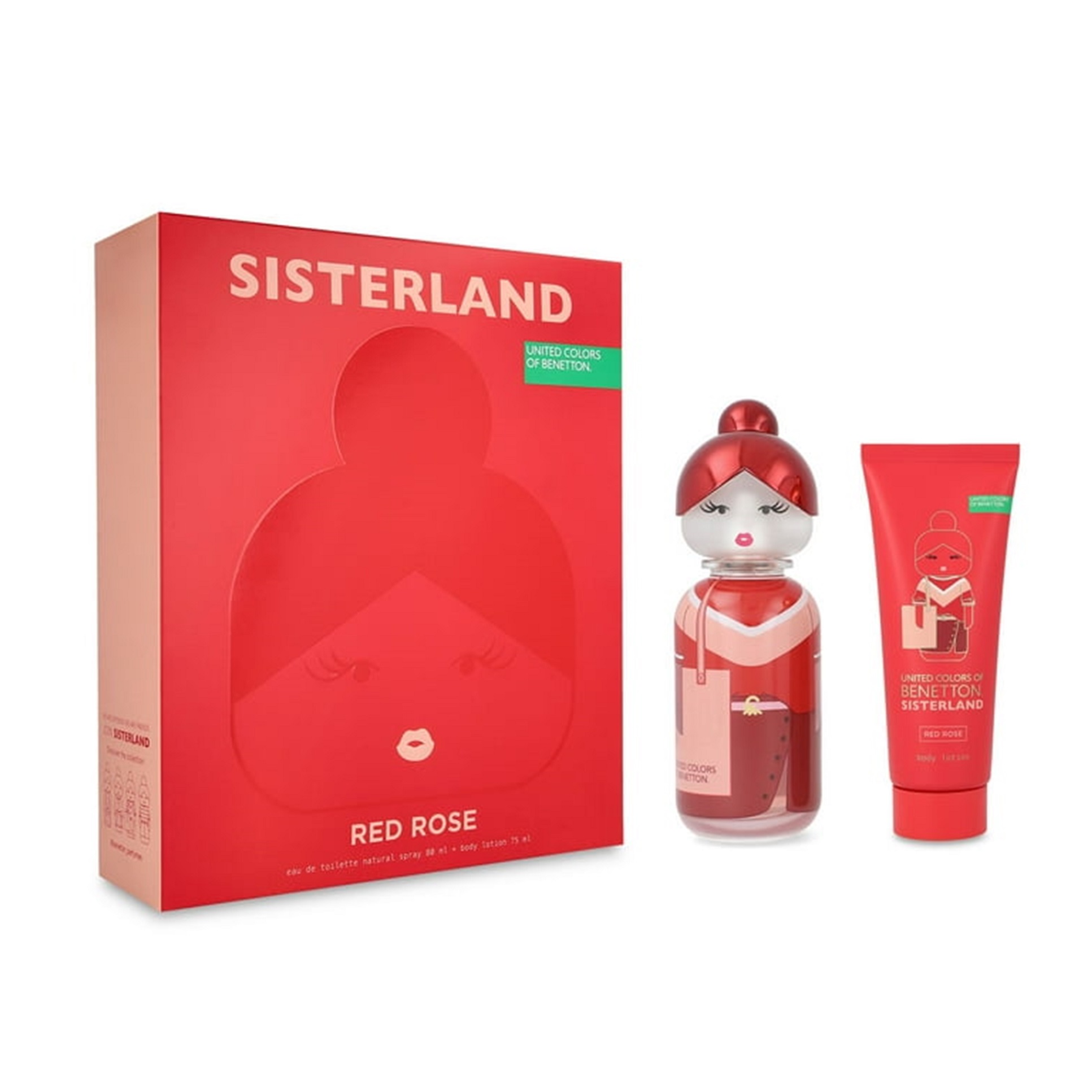 Set Sisterland Benetton Red Rose 2pzs
