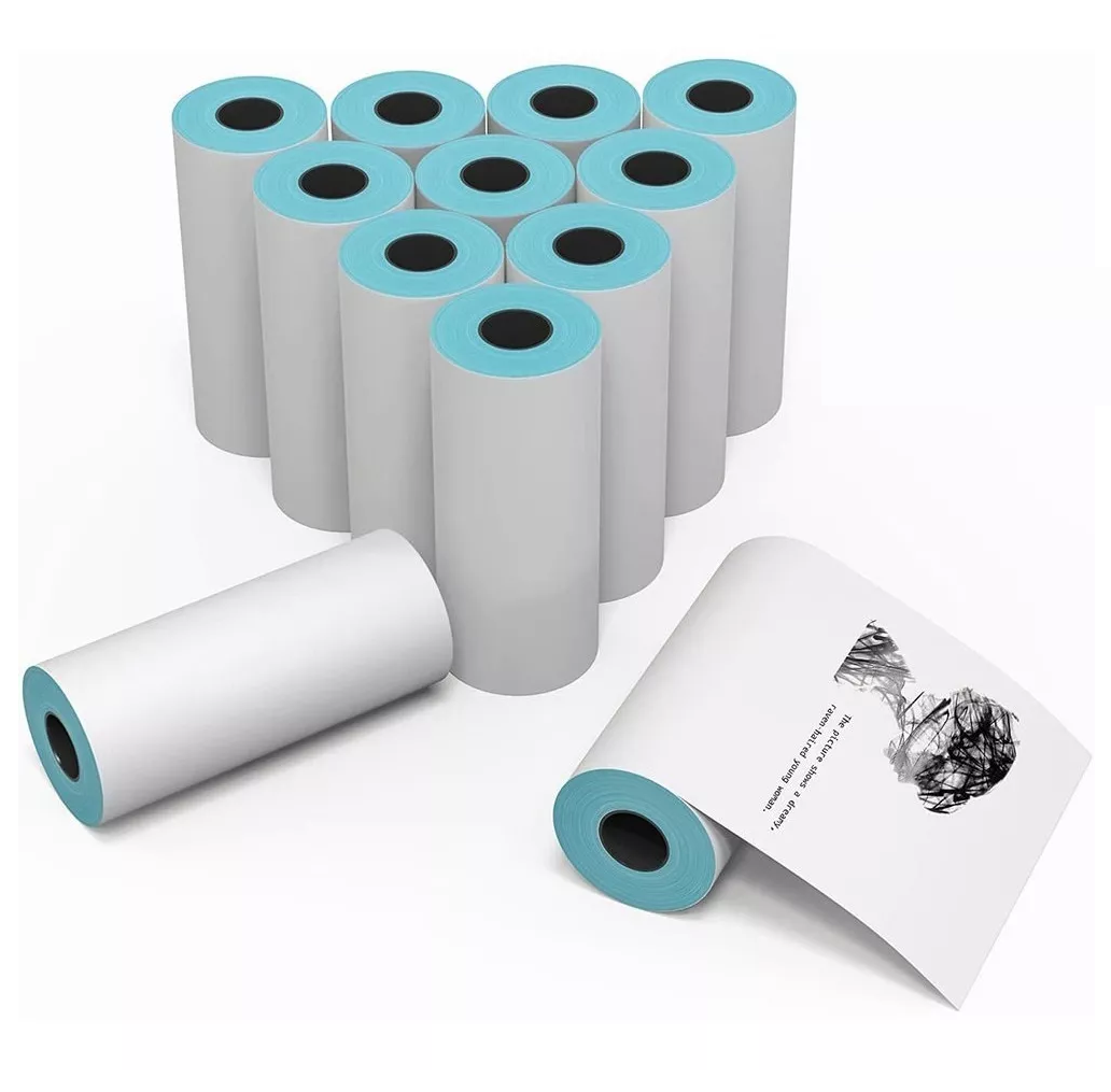 9 Rollos Térmicos Etiqueta 58mm Color Blanco