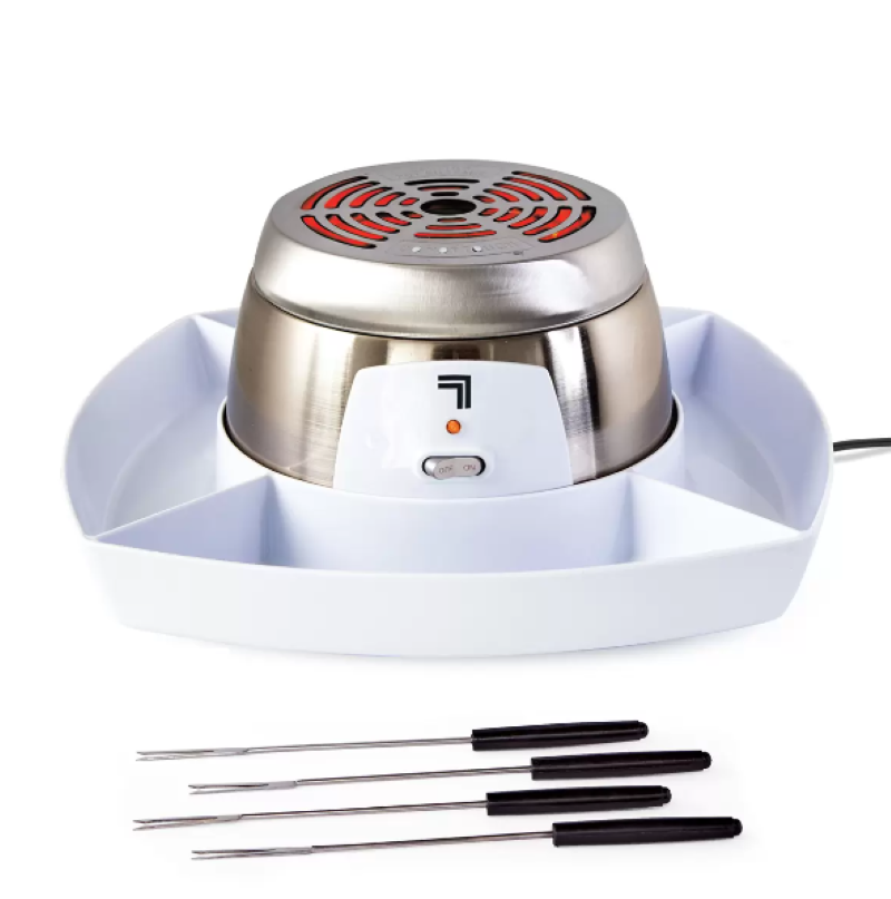 Asador para Bombones Sharper Image 3333010 + Charola y Tenedores