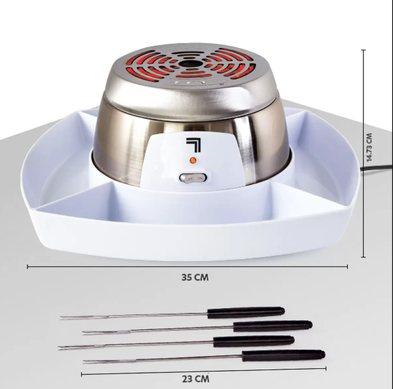 Asador para Bombones Sharper Image 3333010 + Charola y Tenedores