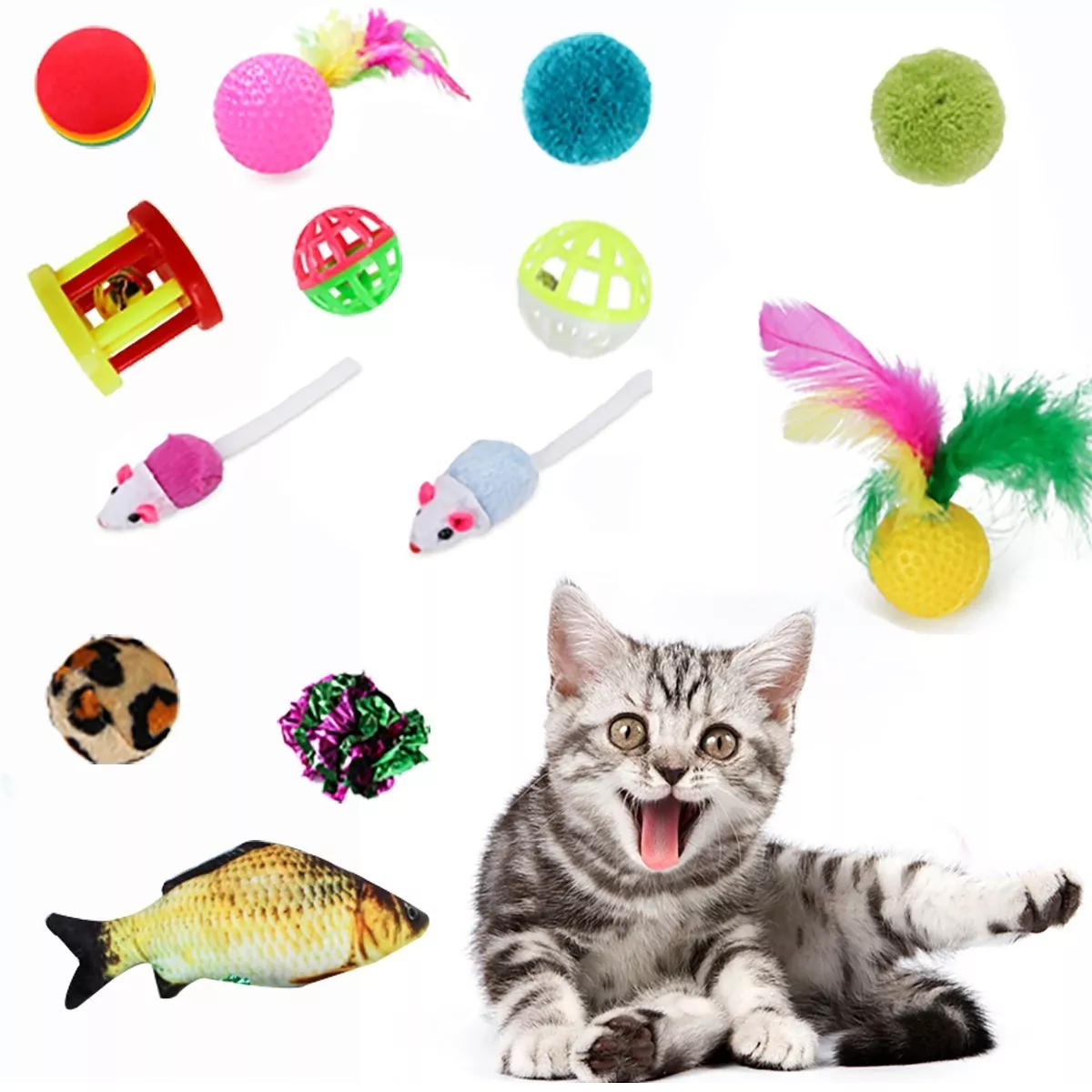 Kit Juego De Túneles De Plumas De Campana Para Gatos, 27 Piezas