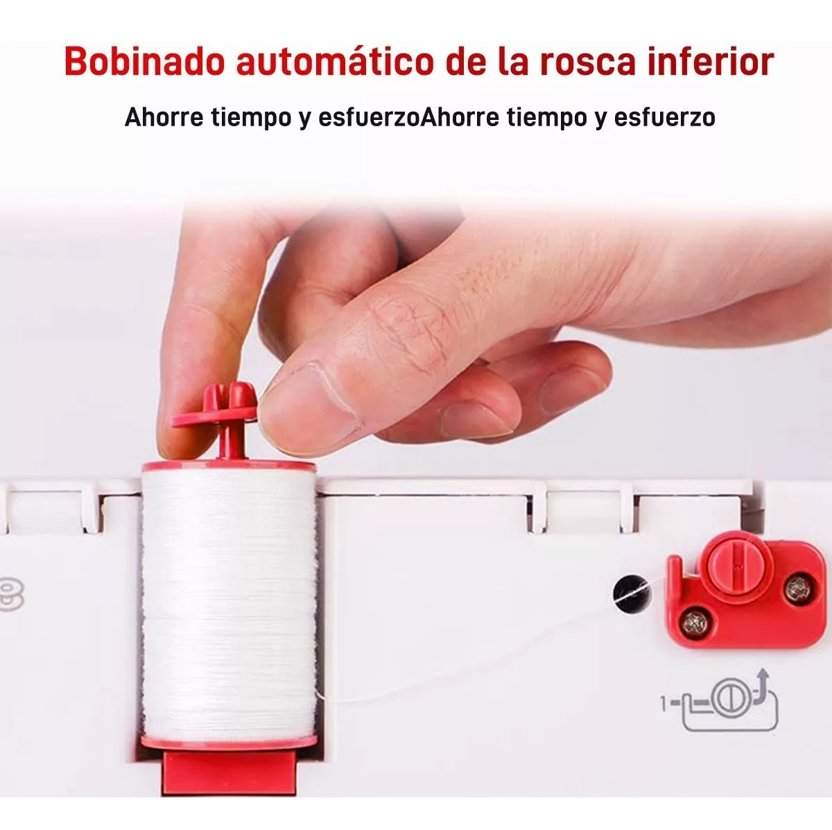 Máquina De Coser Portátil El Hogar Eléctricas De 12 Puntada Rojo