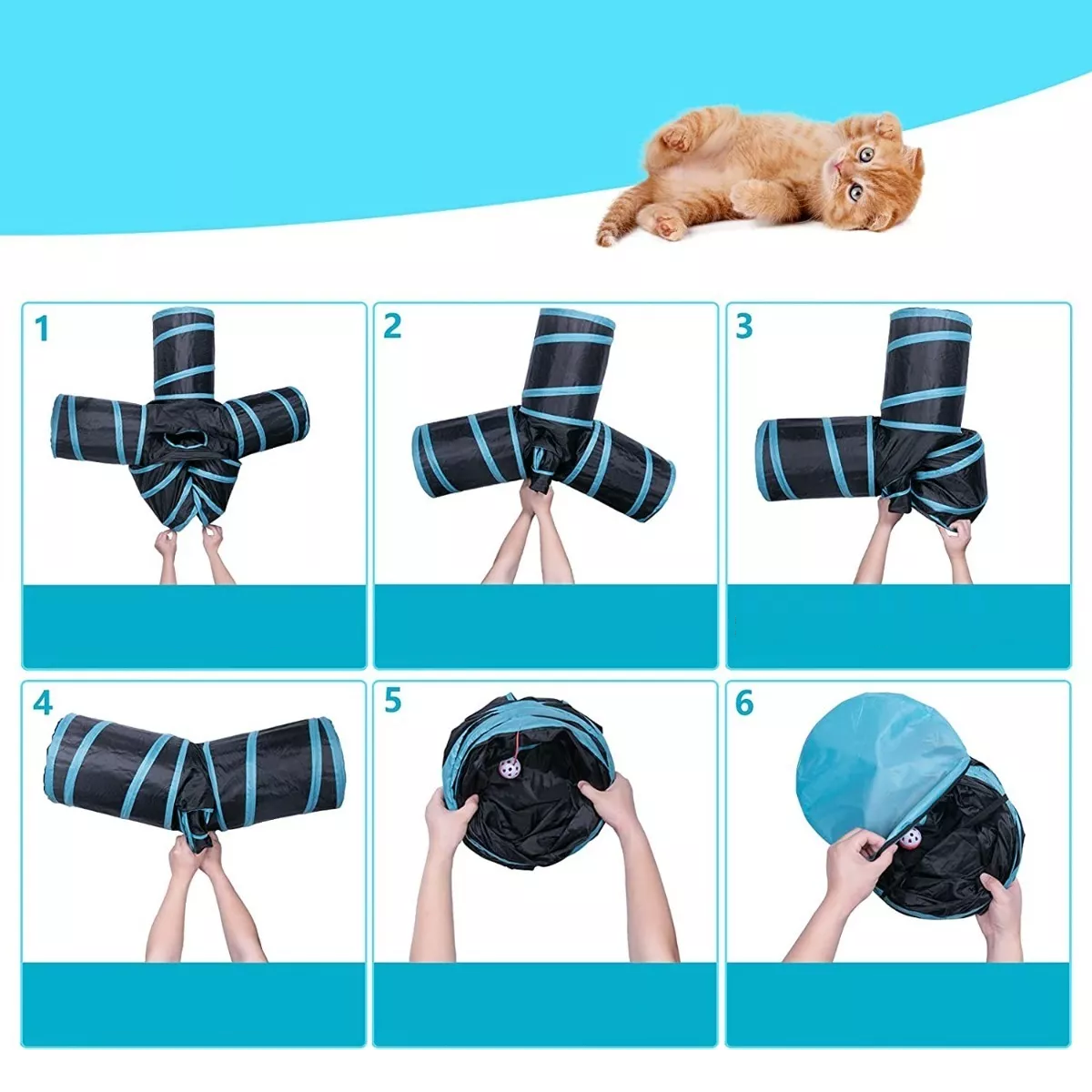 Juguete De Túnel Para Gatos, Cachorros, Conejos, Etc.