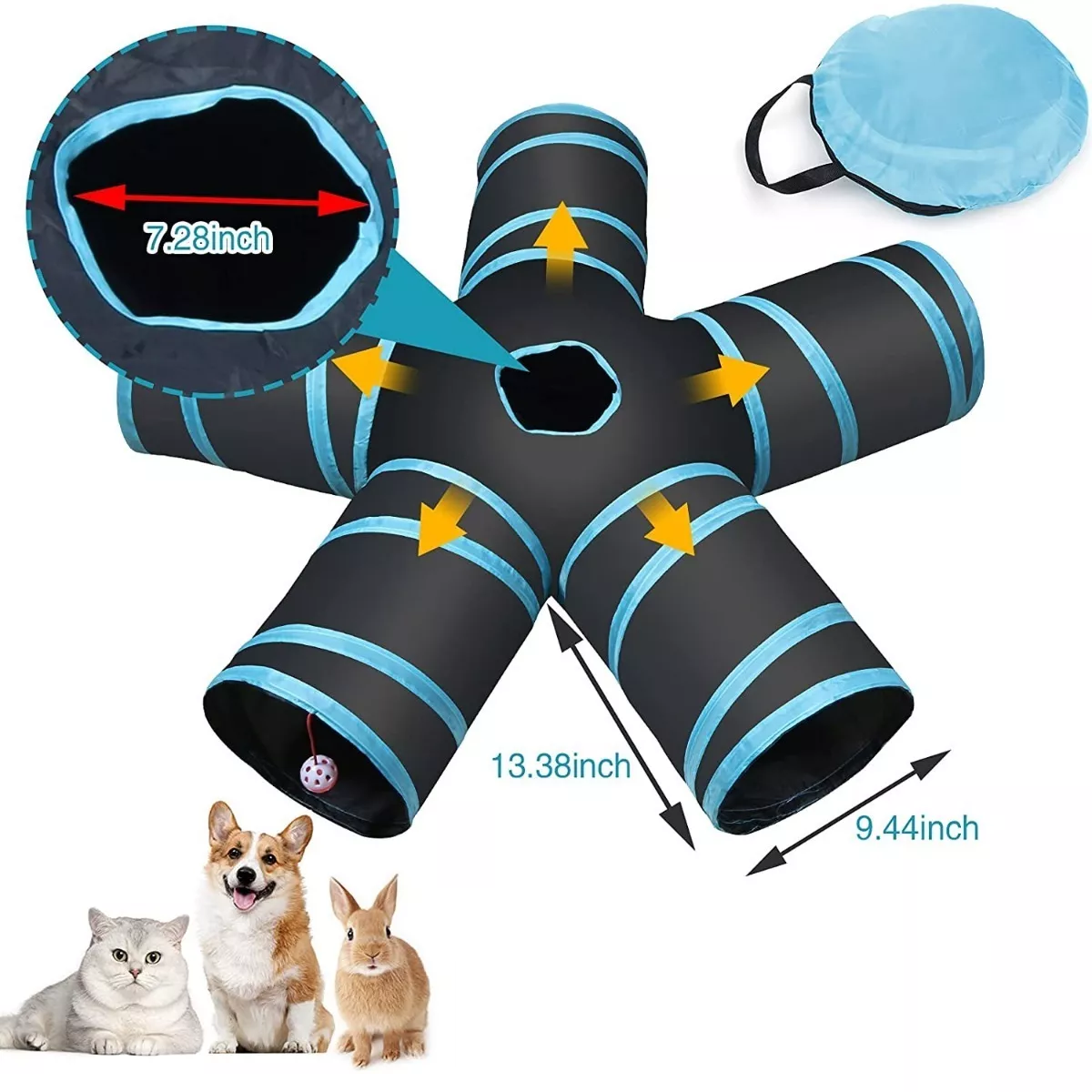 Juguete De Túnel Para Gatos, Cachorros, Conejos, Etc.