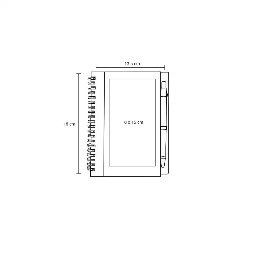 Libreta Cuaderno 1/2 Carta Pasta Dura Para Personalizar Negro/Marron