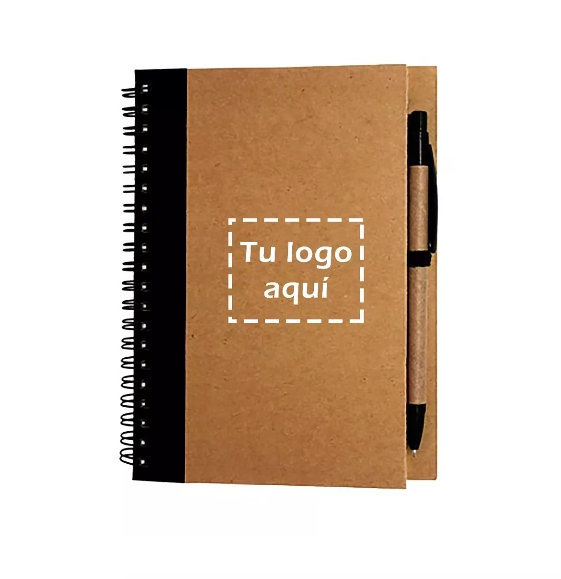 Libreta Cuaderno 1/2 Carta Pasta Dura Para Personalizar Negro/Marron