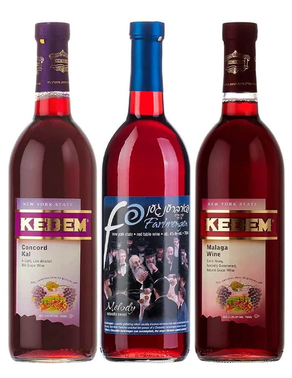 Kit de 3 Vinos Tintos Dulces Kosher - Best Seller en México