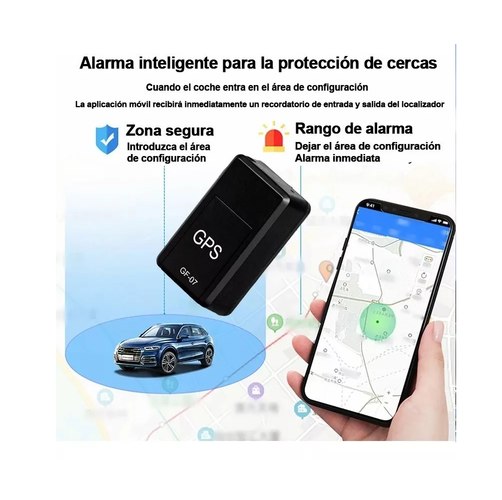 Mini Localizador Magnético Gps Autos En Tiempo Real En Maps Negro