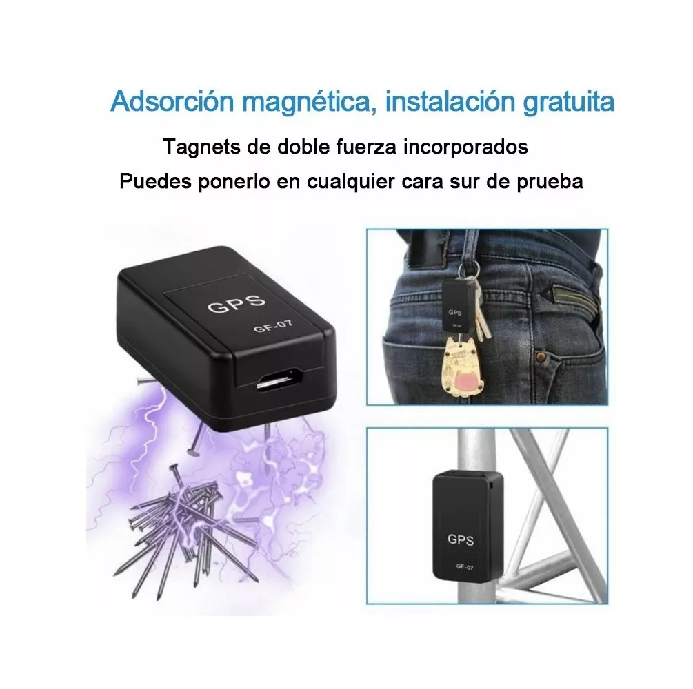 Mini Localizador Magnético Gps Autos En Tiempo Real En Maps Negro