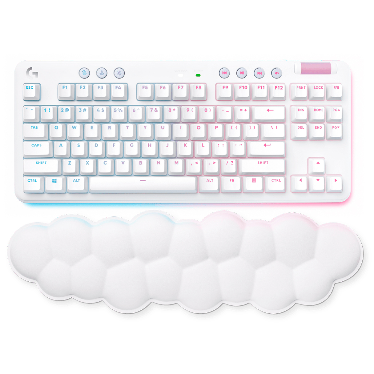 Teclado LOGITECH G715 Switch GX Brown Tactil Blanco Ingles 920-010453