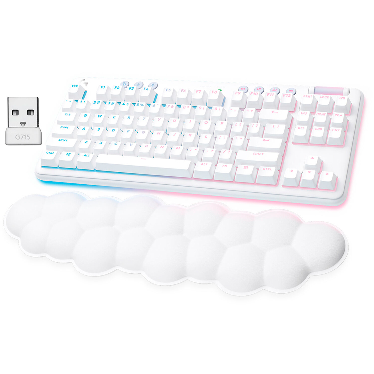 Teclado LOGITECH G715 Switch GX Brown Tactil Blanco Ingles 920-010453