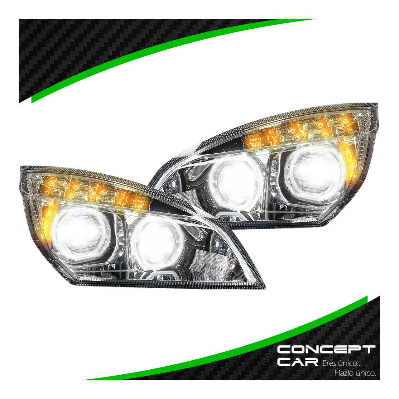 Par Faro Unidad Freightliner Cascadia Nuevo Led Performa Cr