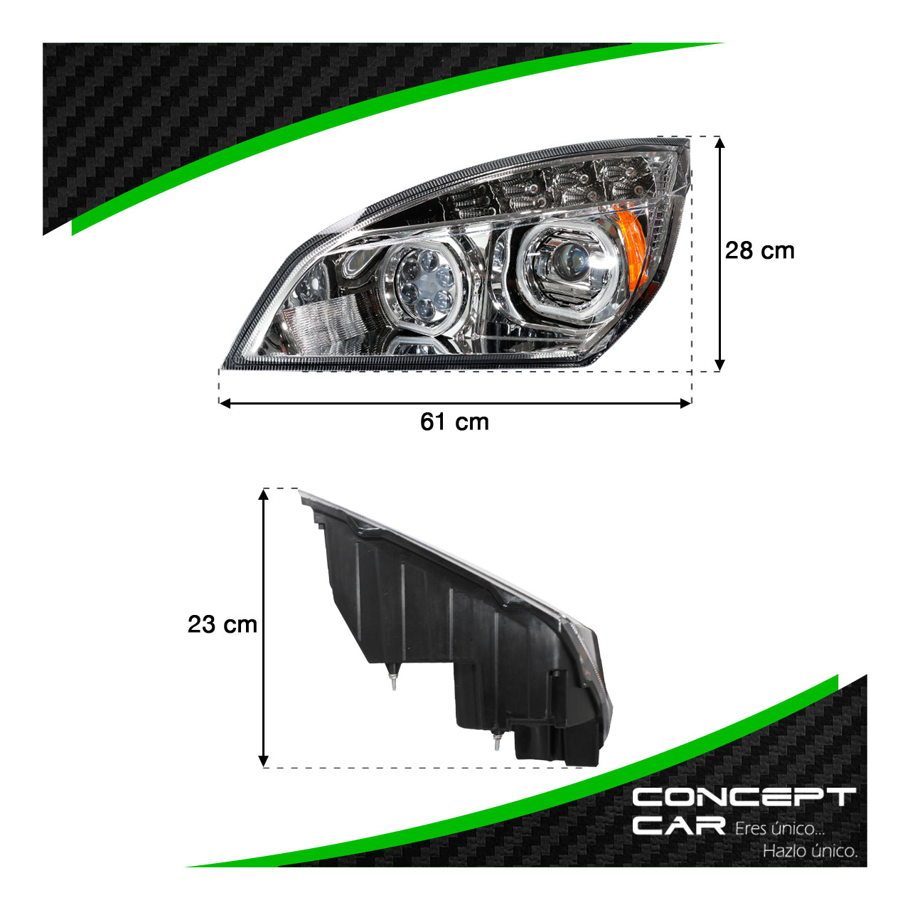 Par Faro Unidad Freightliner Cascadia Nuevo Led Performa Cr
