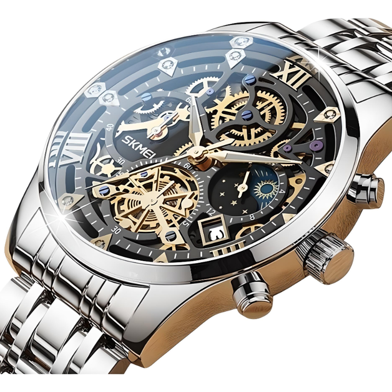 Reloj Skmei 7039 Relojes Mecánicos Esqueleto Impermeable Men.