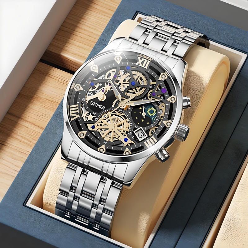Reloj Skmei 7039 Relojes Mecánicos Esqueleto Impermeable Men.