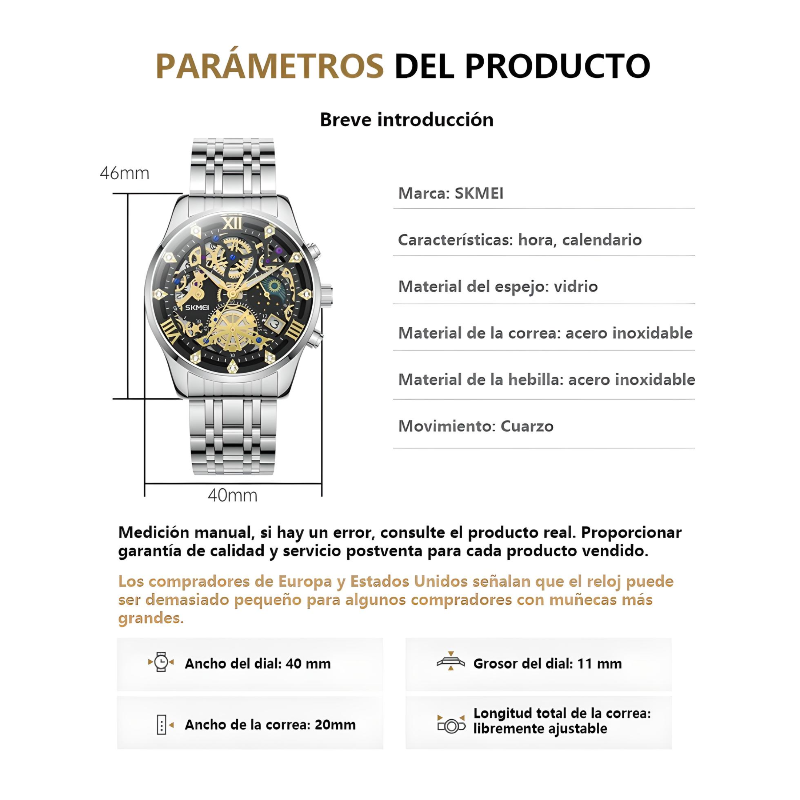 Reloj pulsera Skmei 1389 de cuerpo color negro, analógico-digital