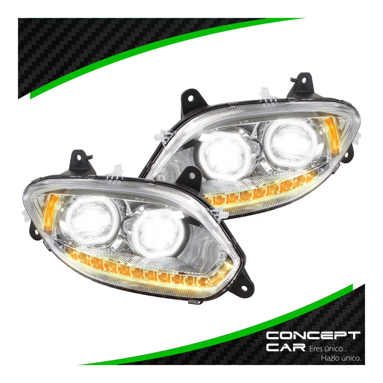 Par Faro Unidad International Lt Led Performance Dual Cromo