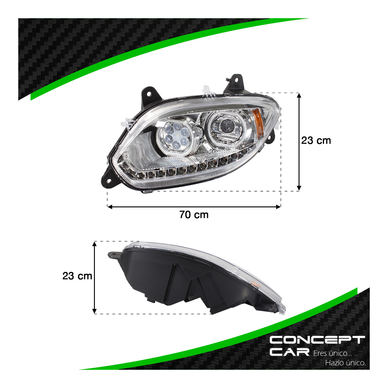 Par Faro Unidad International Lt Led Performance Dual Cromo