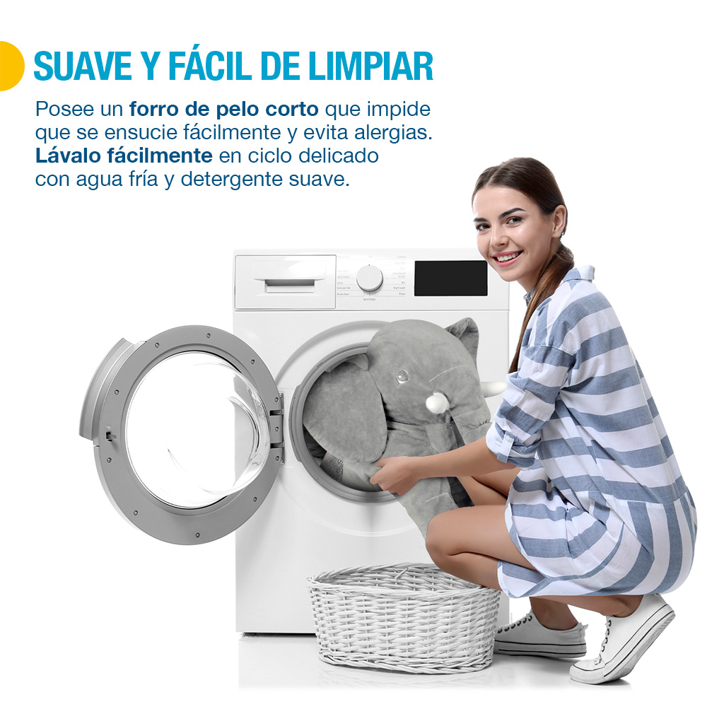 Almohada de Soporte para Bebé Elefante Peluche Gigante