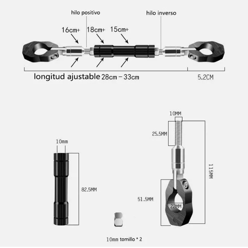 Manubrios Deportivo Barra Estabilizadora Para Moto Universal