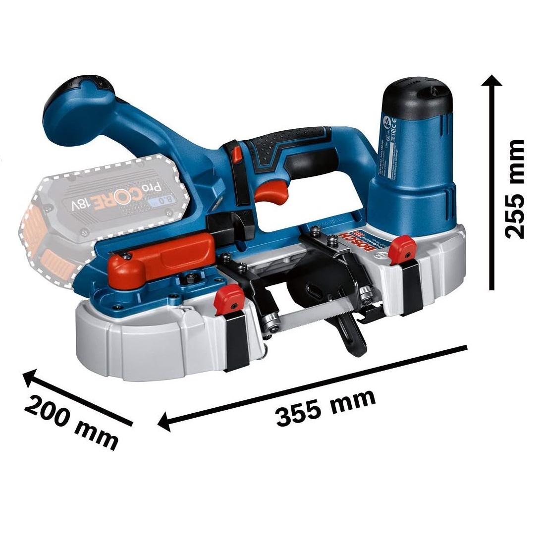Sierra Cinta 2.5 18V Gcb 18V-63 Bosch 06012A0400