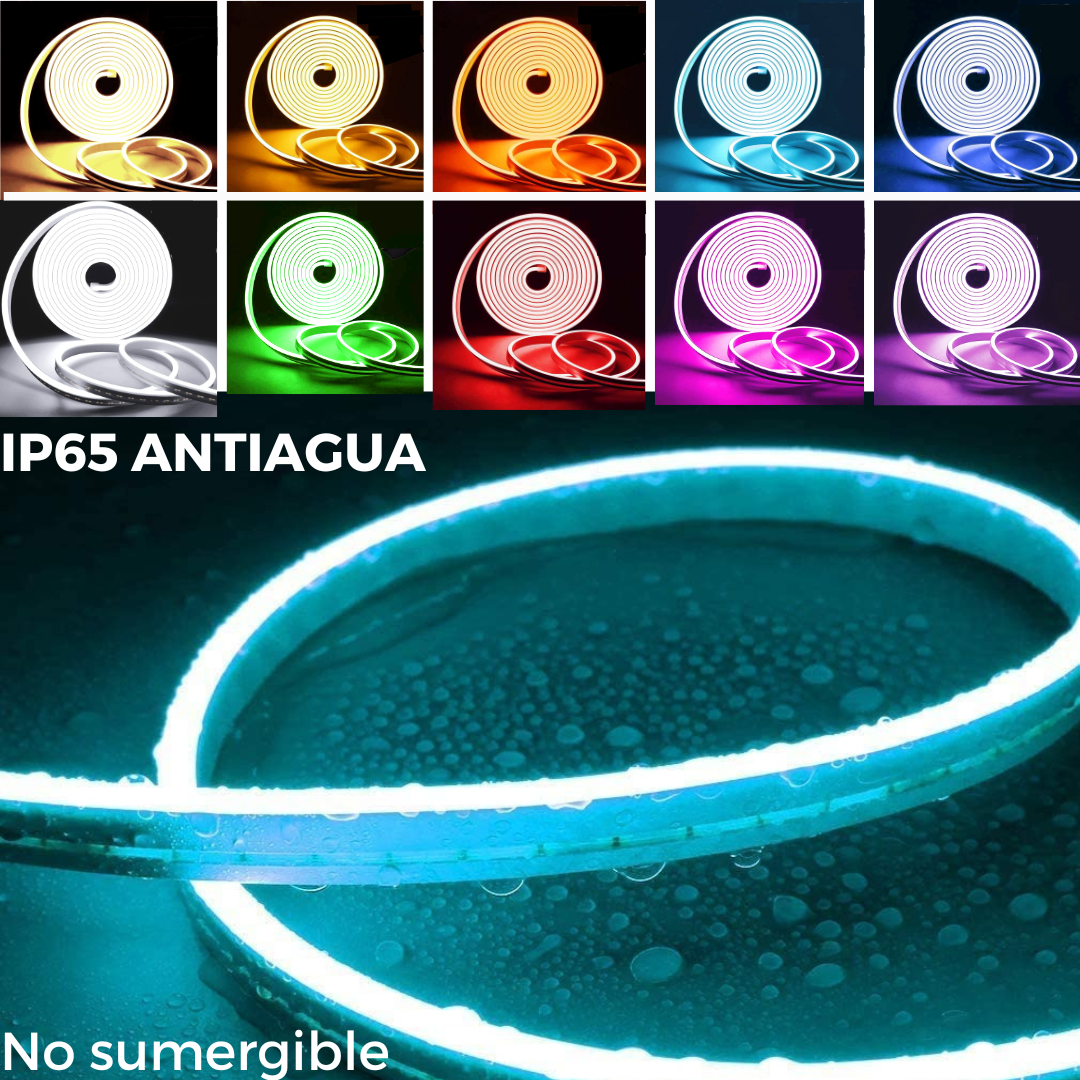 Tira Led Multicolor Neón Audiorítmica Control y APP Bluetooh 5mts Rgb