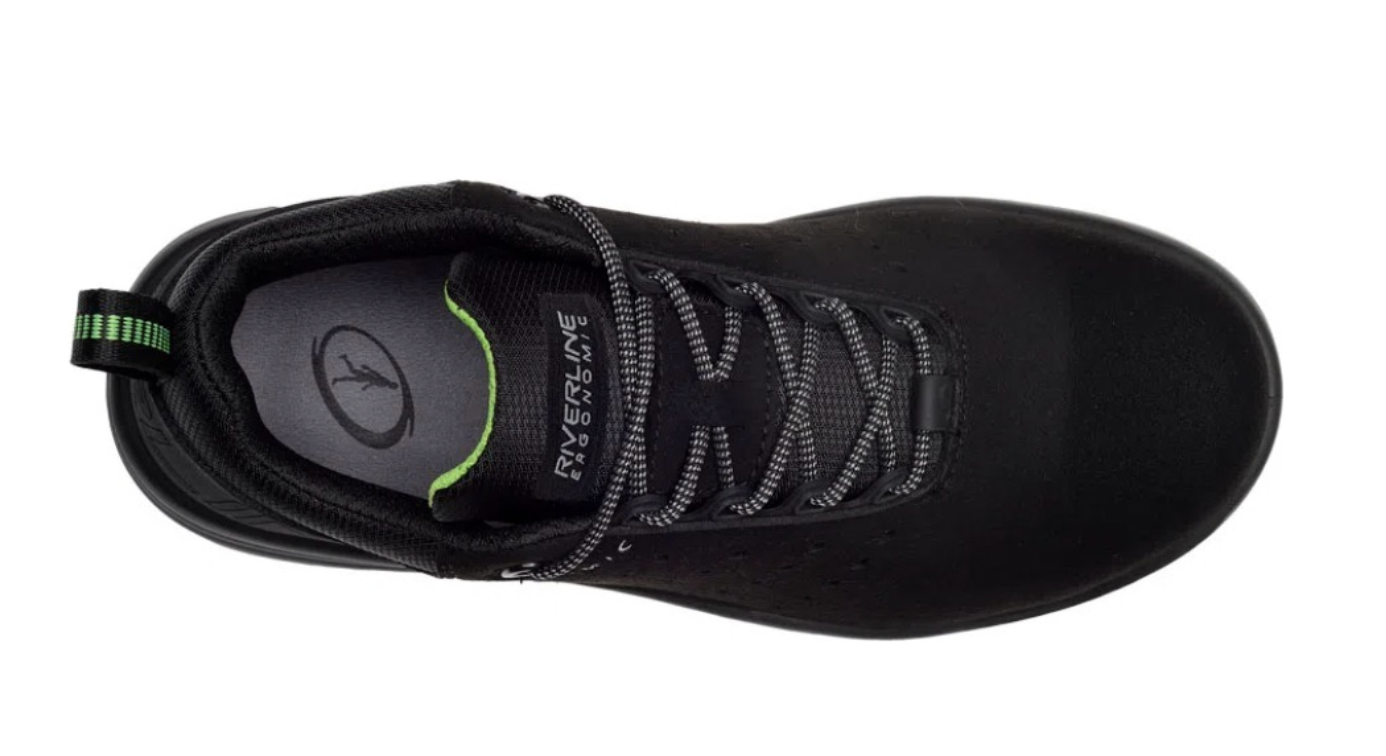 Zapato de seguridad negro-verde Arn 01 Aeron RIVERLINE 