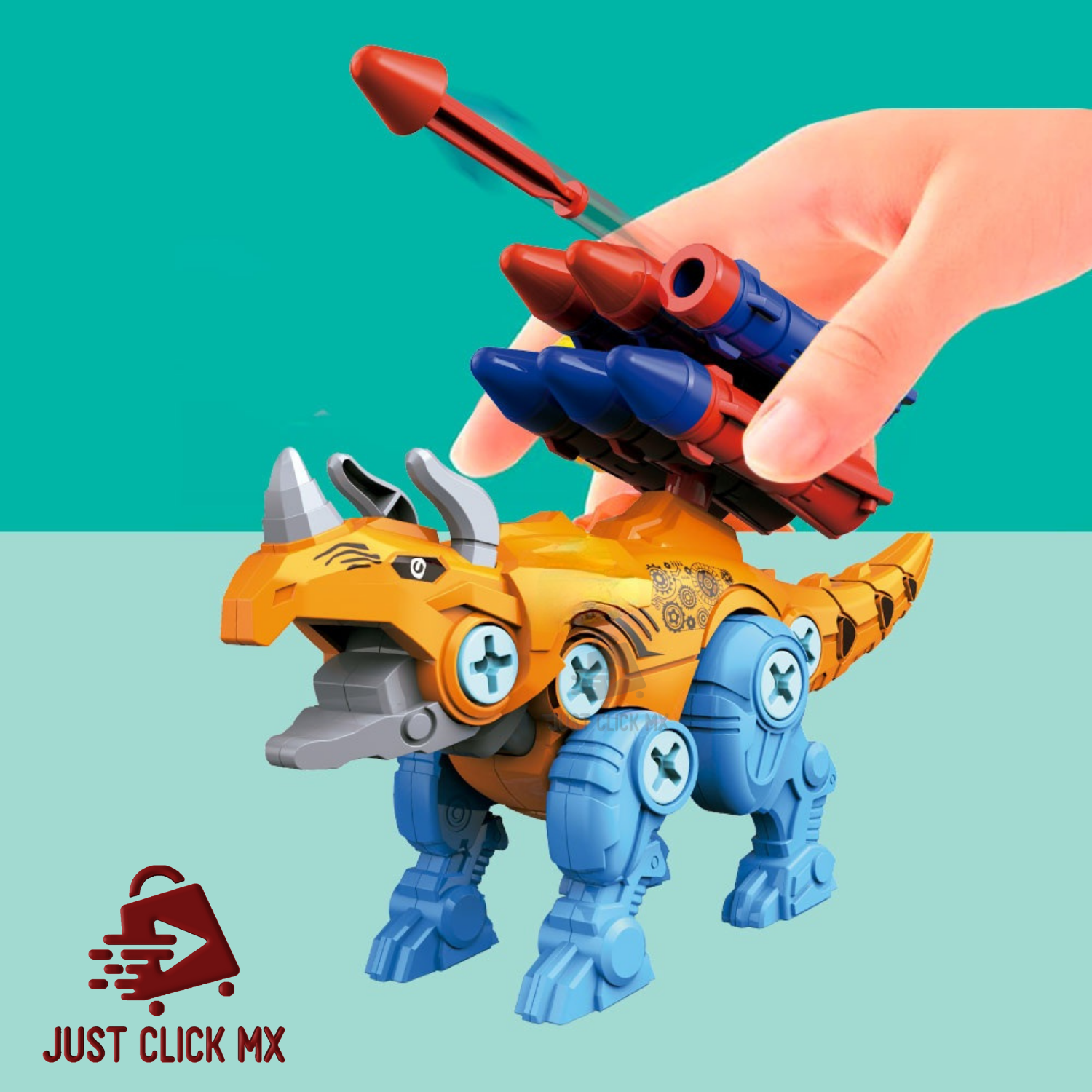 Juguete De Dinosaurio Lanza Dardos Desarmable