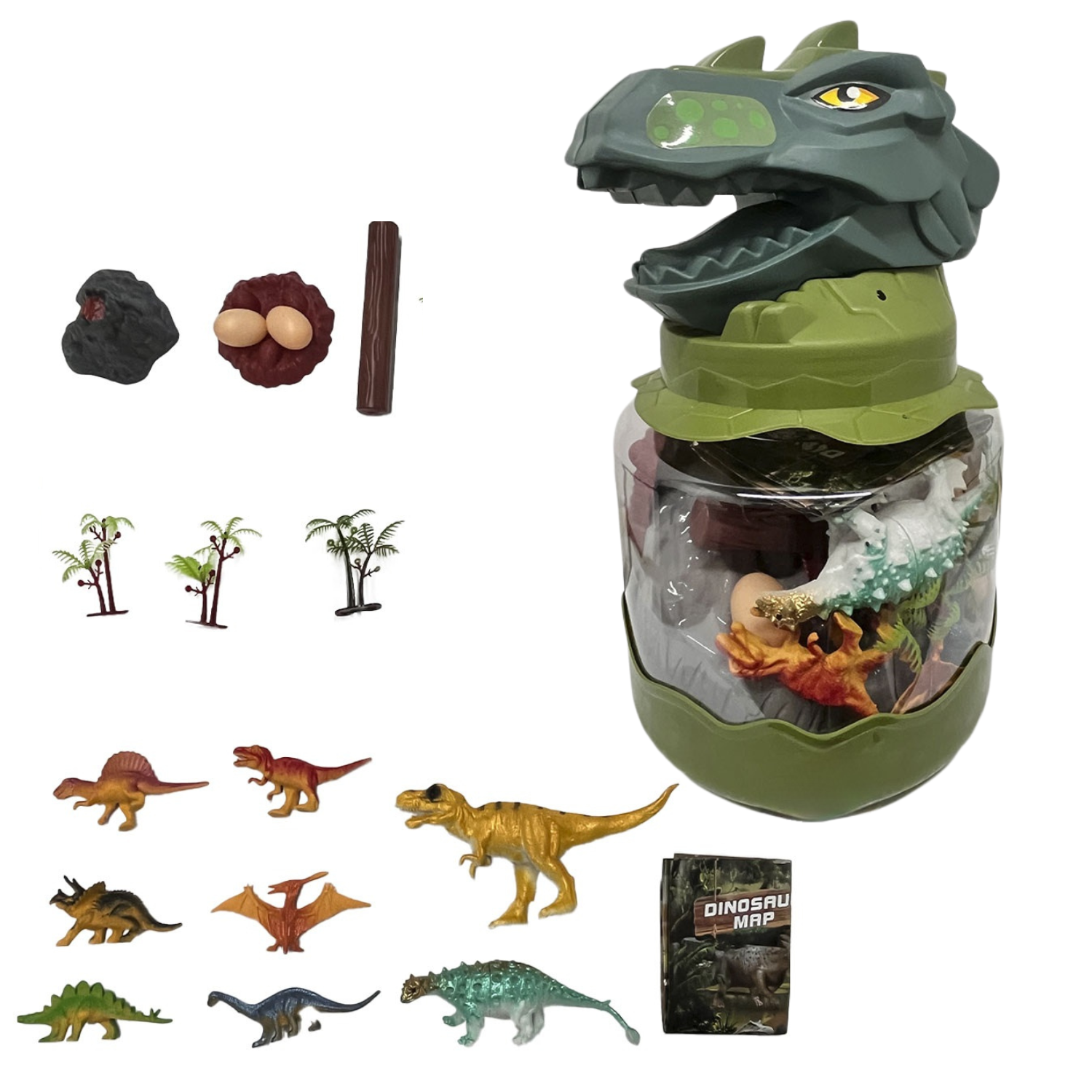 Juguete De Dinosaurios En Caja Realista 18 Piezas
