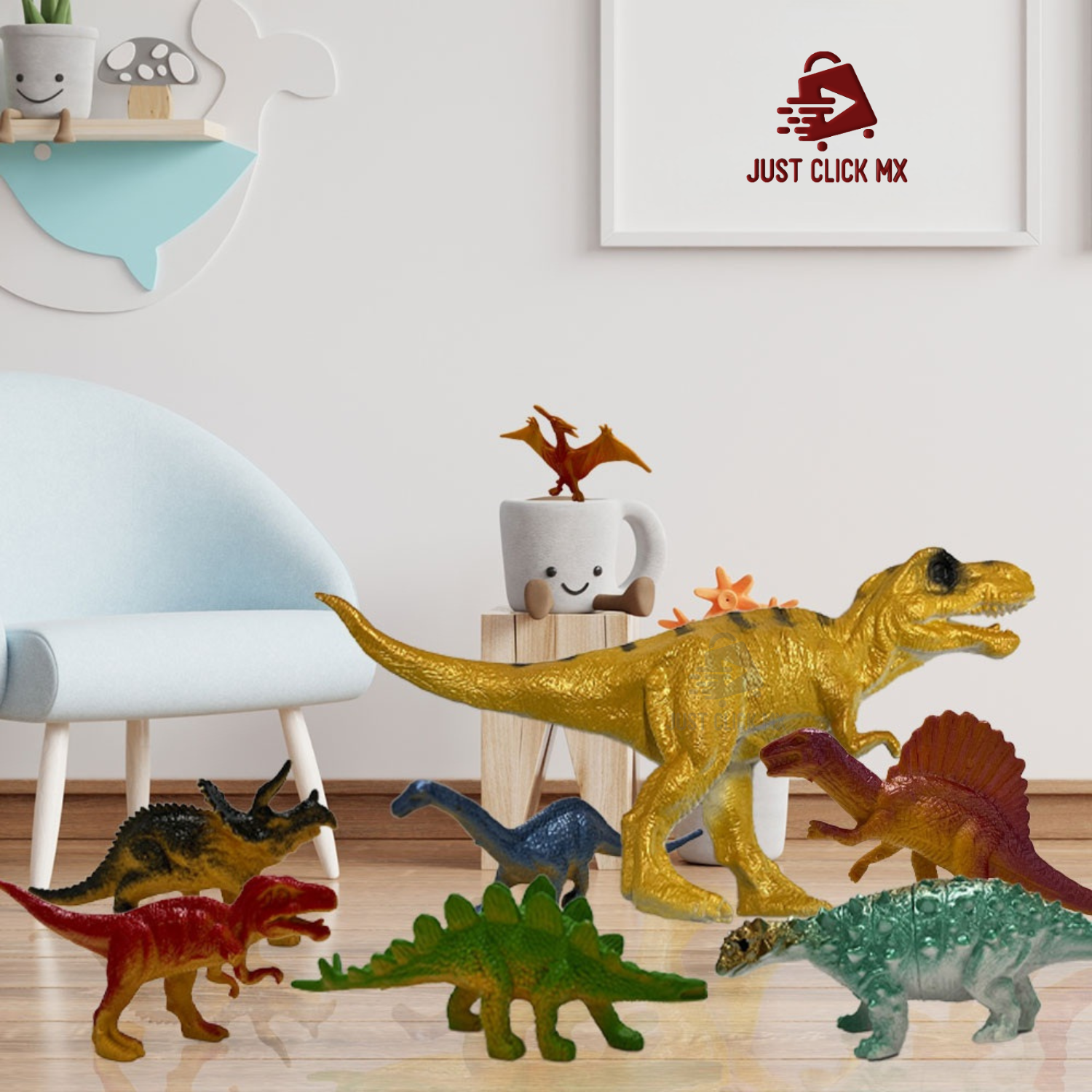 Juguete De Dinosaurios En Caja Realista 18 Piezas