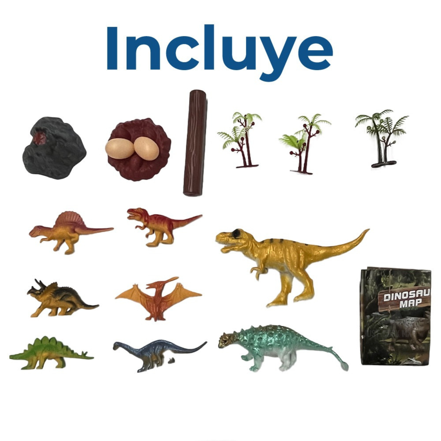 Juguete De Dinosaurios En Caja Realista 18 Piezas