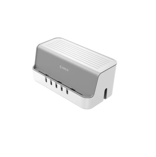 Caja Cables Organizador Con Soporte Para Teléfono white+Gray