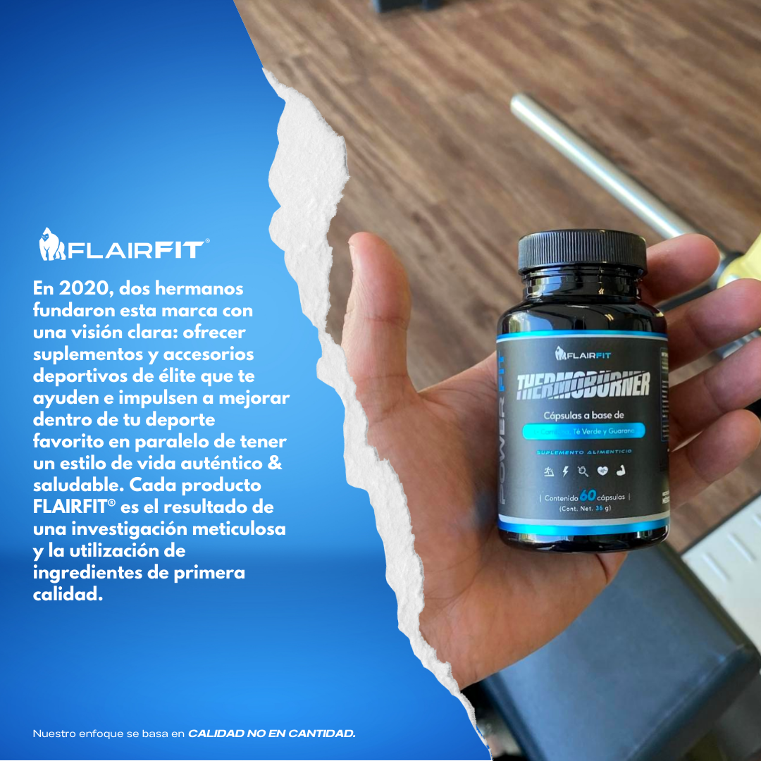 Suplemento En Cápsulas Flairfit Thermoburner, Formulación Premium L- Carnitina, Té Verde , Guaraná, Vitaminas , Linaza , Pimienta Negra En Pote 60 Cápsulas