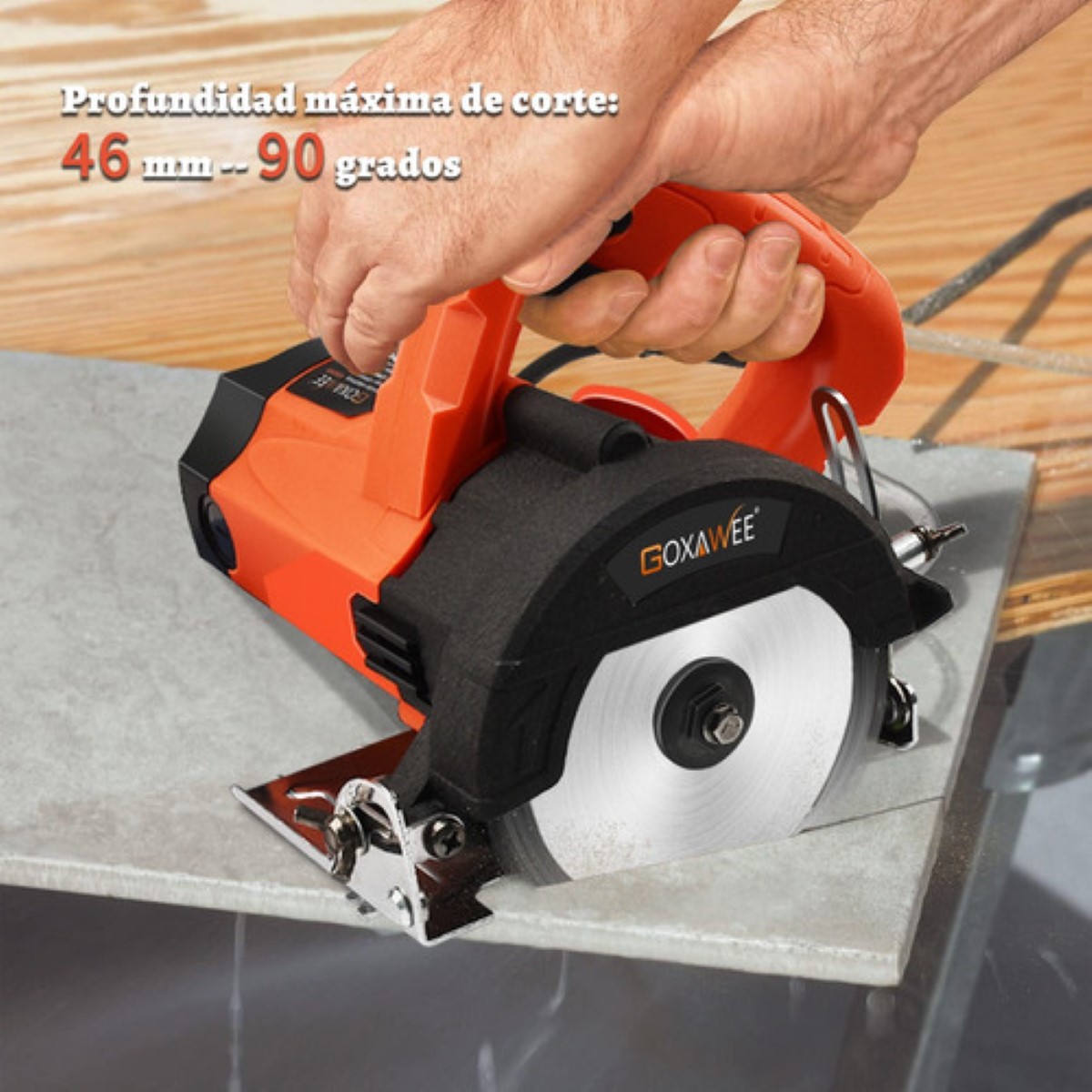 Sierra Circular Cortadora Para Azulejos Marmol 1800w Naranja 