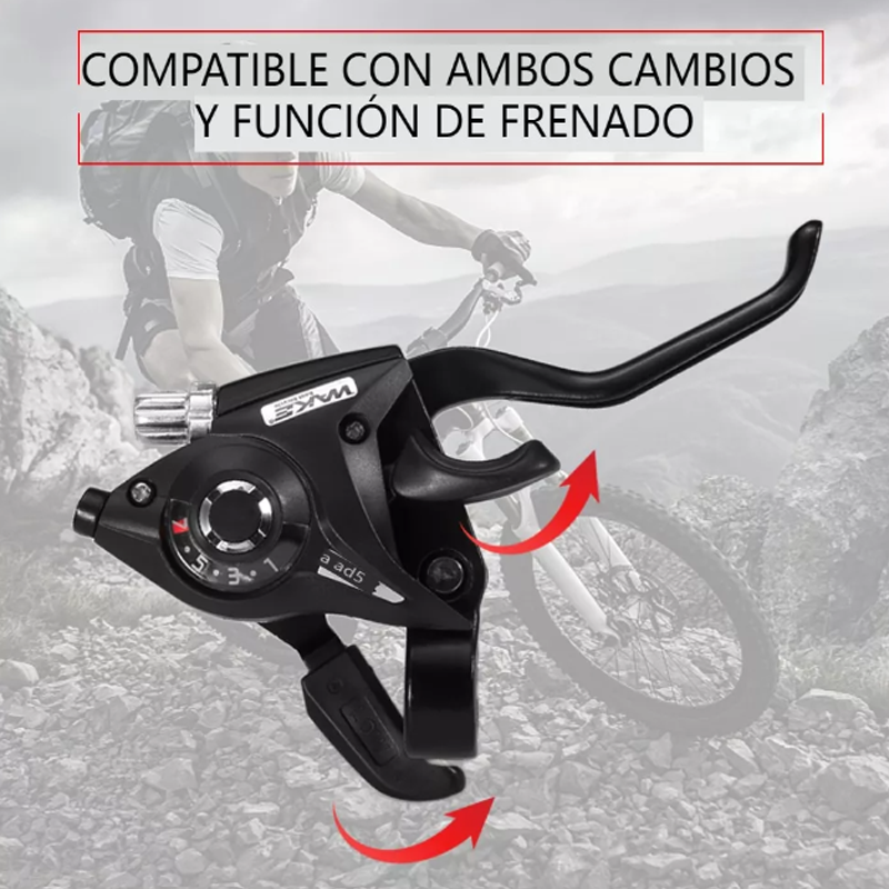 Palancas De Freno /cambios Bicicleta Montaña 24 Vel 3x8