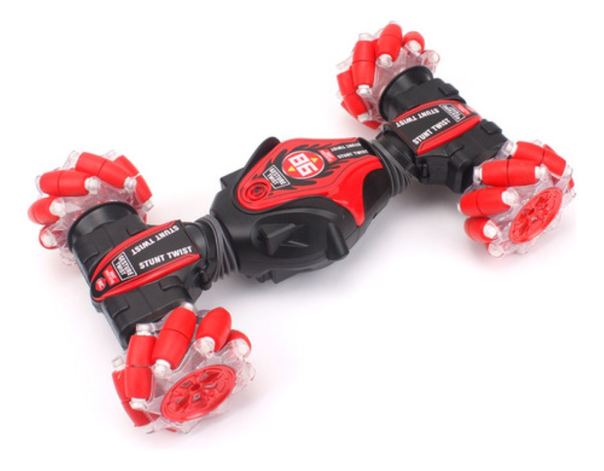 Carro De Control Remoto 4wd Sensor De Gestos Giro 360 Música Rojo/Negro