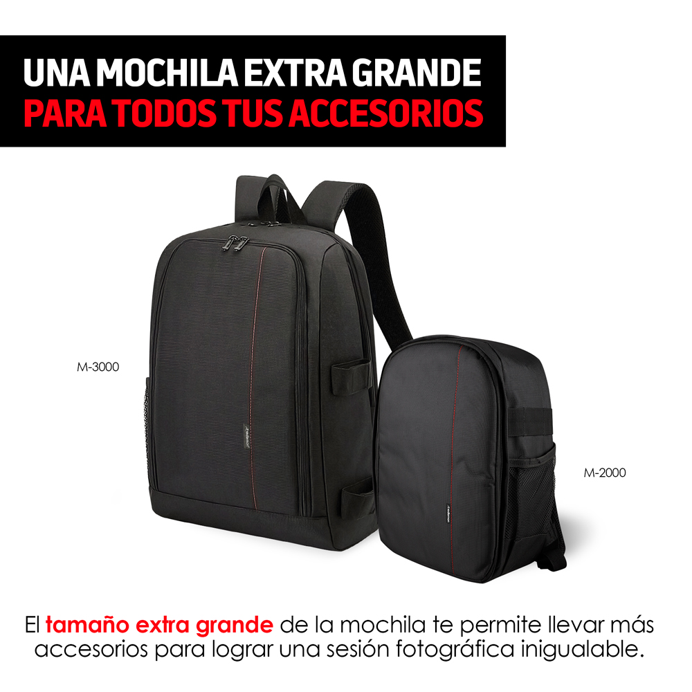 Mochila para Cámara Fotográfica con Compartimentos M-3000 