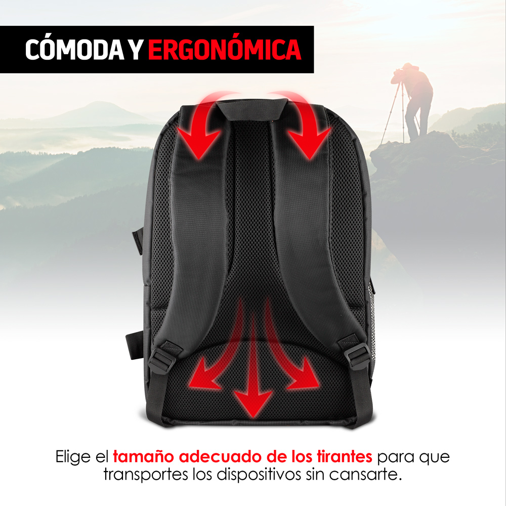 Mochila para Cámara Fotográfica con Compartimentos M-3000 