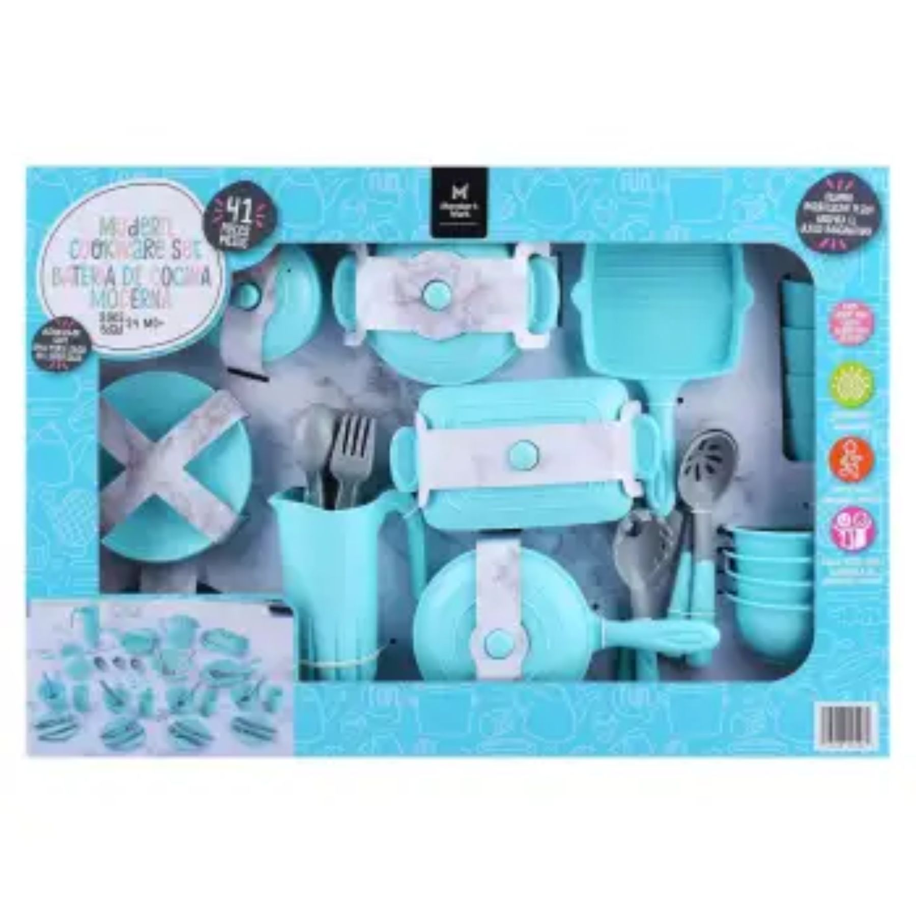 Set de Juego Batería de Cocina Moderna 41 PZAS  Member's Mark SMS-Azul