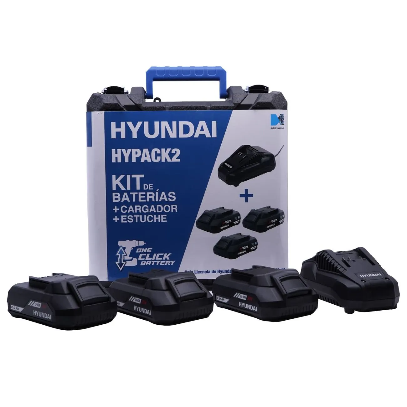 Kit 3 Baterias 2.0 Mah / 1 Cargador Hyundai P/Herramienta 20v - HYPACK2